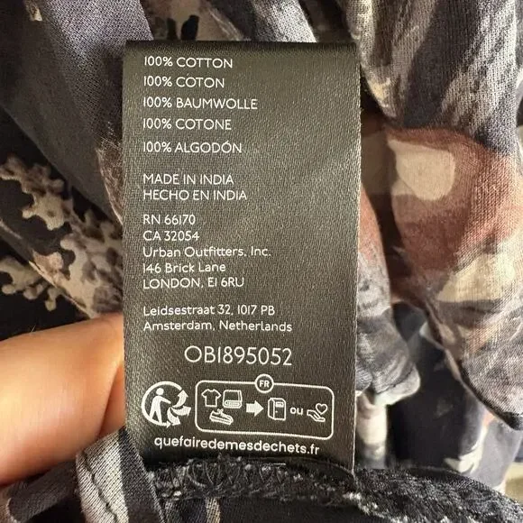 Urban Outfitters Dress Women XS Kimchi Blue Maria Collar Sheer Ruffle Whimsigoth - Picture 7 of 11